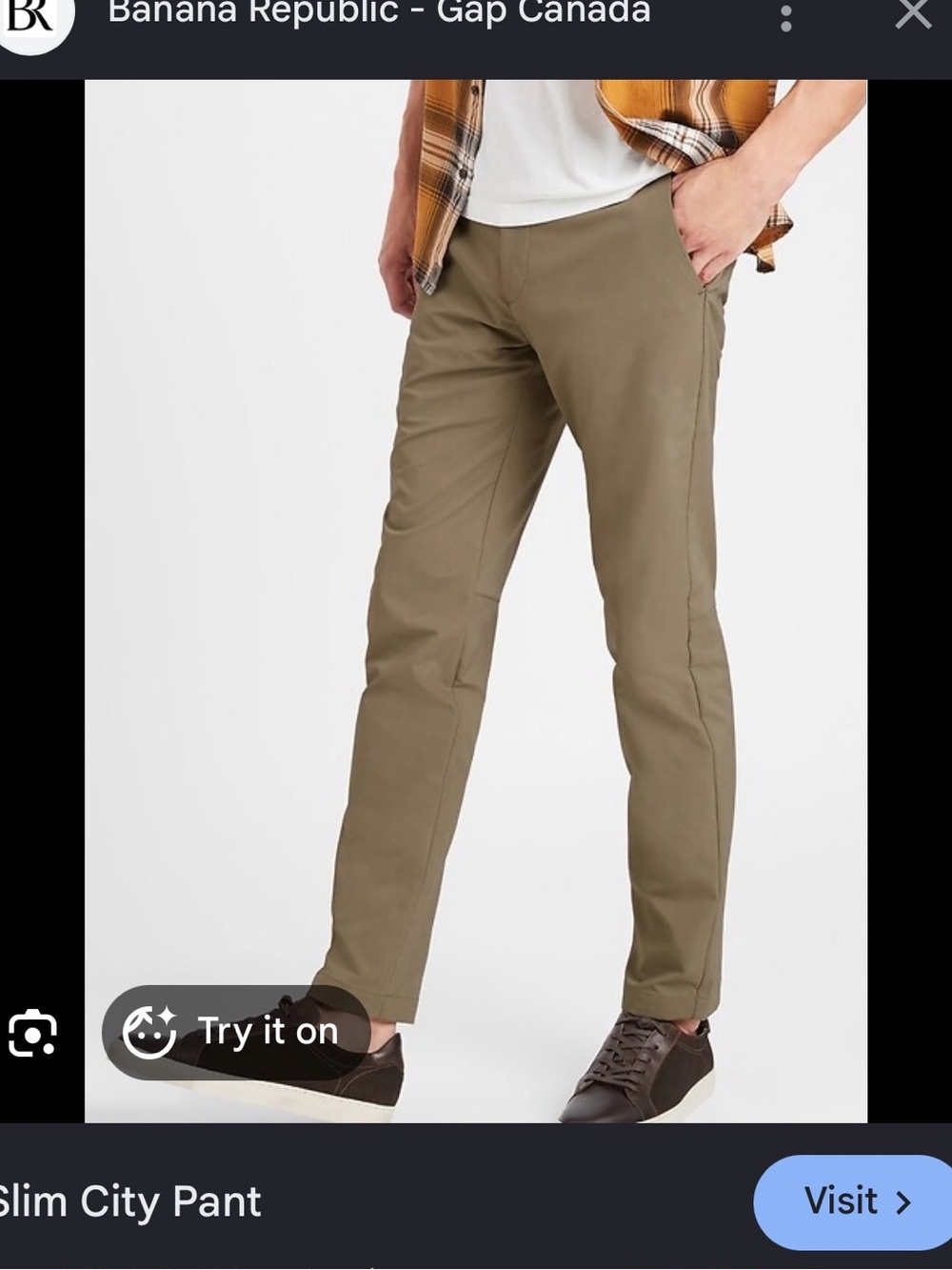 Slim city pant 32x30 travel performance commuter no-iron golf khaki stretch